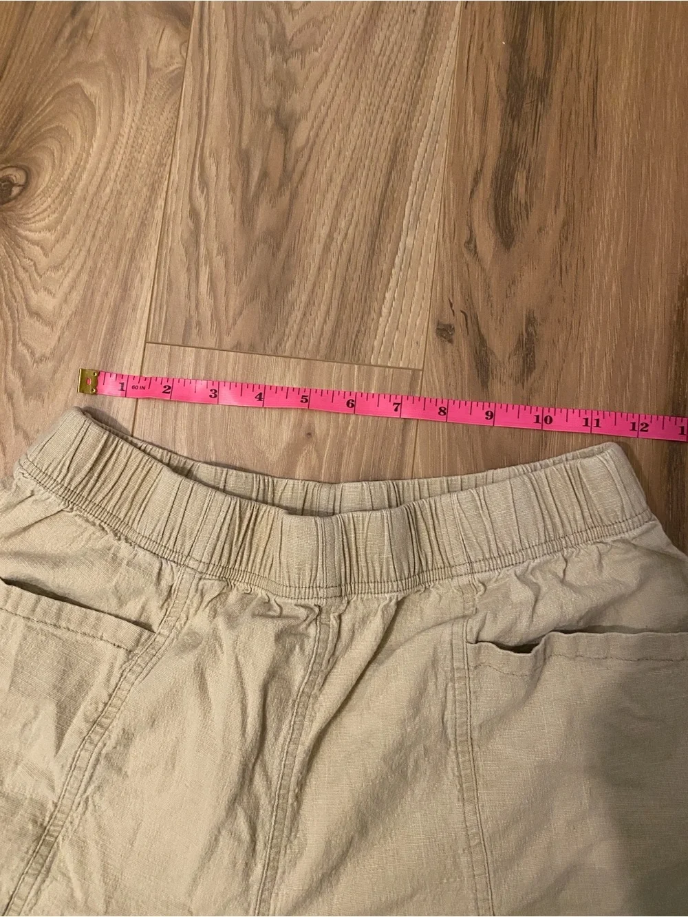 Beige Wide Leg Pants